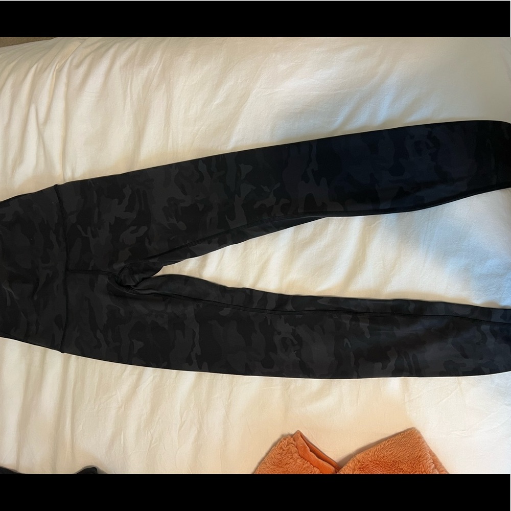 Lululemon Full-Length Black Camo Leggings, Size 4